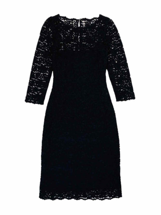 Pre-loved D & G Black Lace Midi Dress - Reems Closet