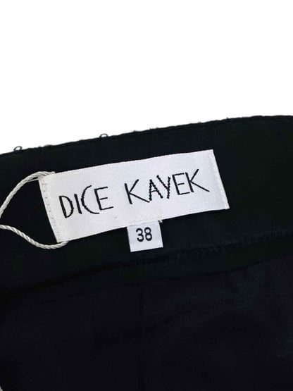 Pre - loved DICE KAYEK Bow Black Sequinned Mini Skirt at Reems Closet