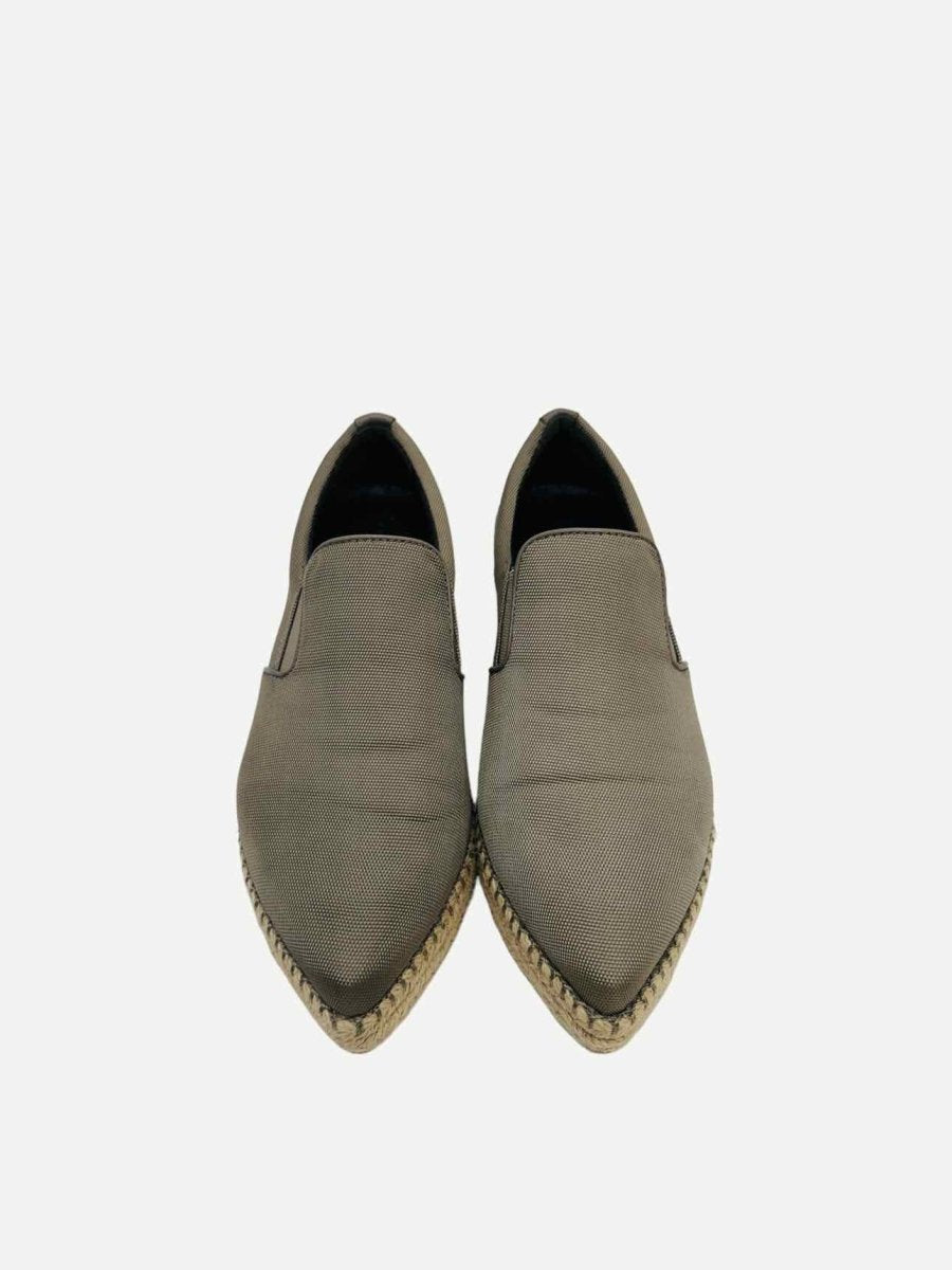 Pre-loved DKNY Espadrille Khaki Loafers from Reems Closet