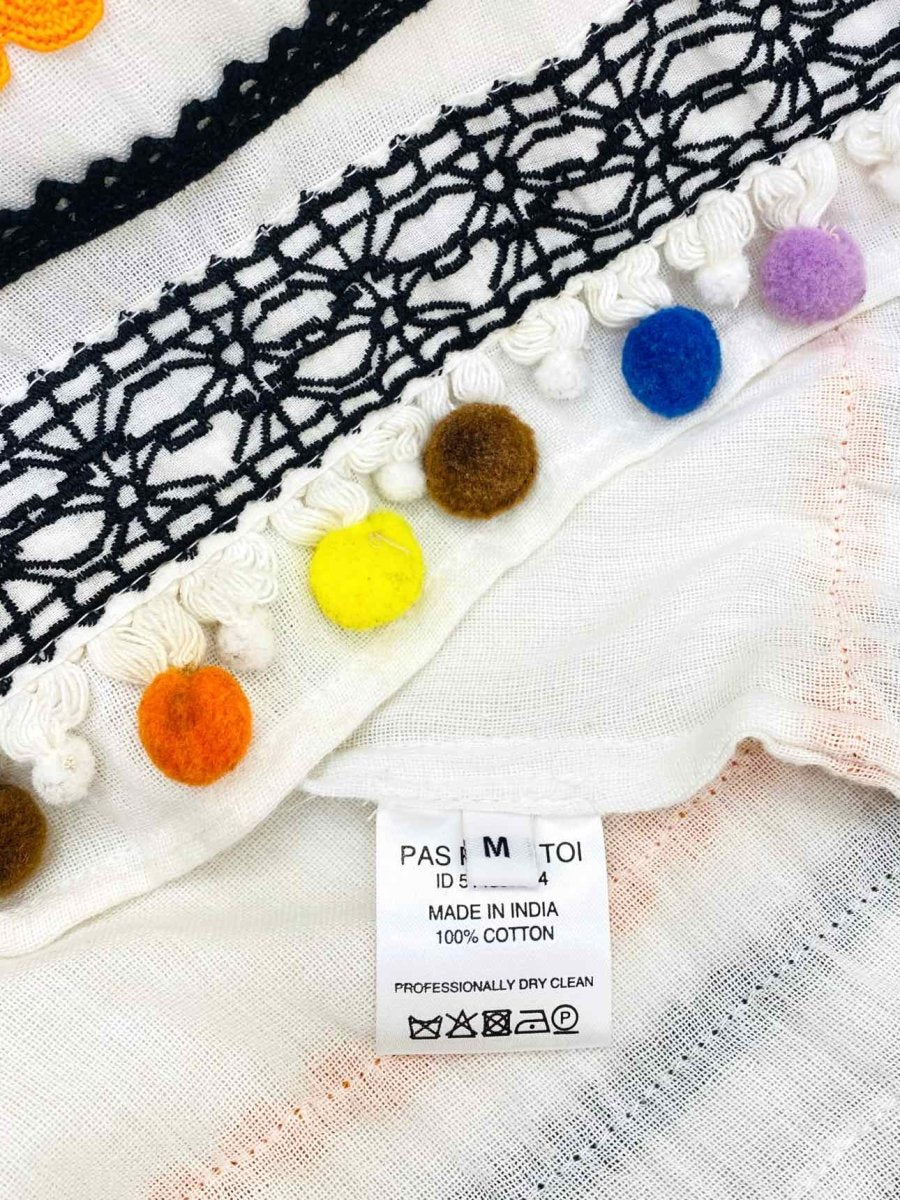 Pre-loved DODO BAR OR White Multicolor Pom Pom Maxi Dress - Reems Closet