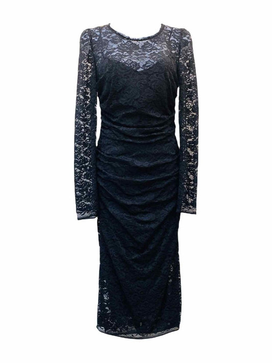 Pre-loved DOLCE & GABBANA Black Lace Knee Length Bodycon Dress from Reems Closet