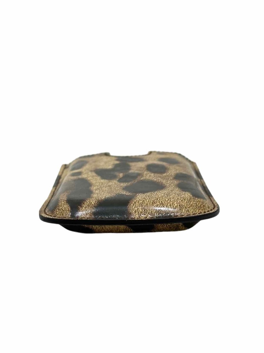 Pre-loved DOLCE & GABBANA Brown & Tan Leopard Phone case - Reems Closet