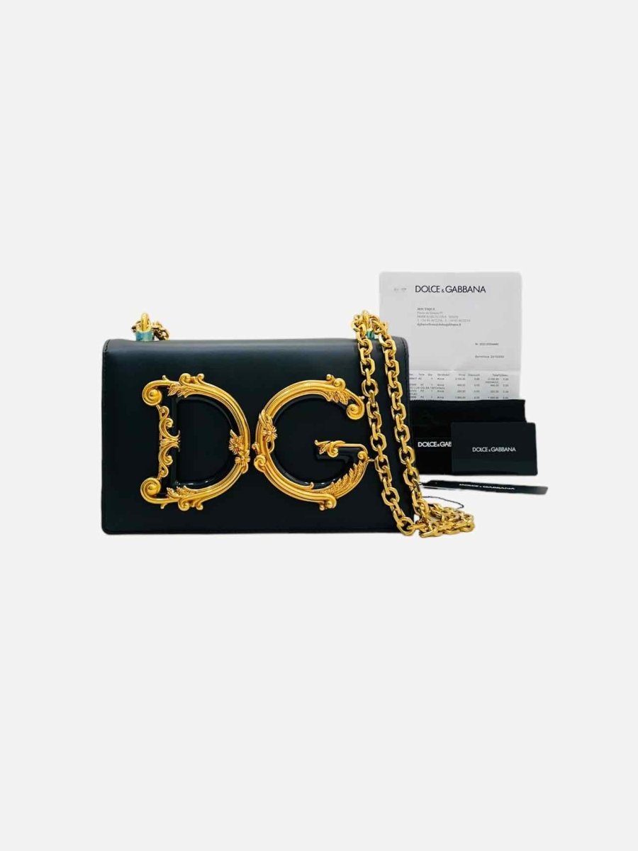 Pre-loved DOLCE & GABBANA DG Girls Black Shoulder Bag from Reems Closet