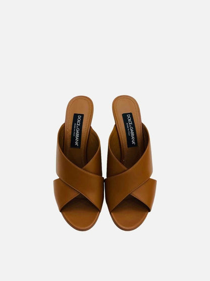 Pre-loved DOLCE & GABBANA Keira Brown Heeled Sandals - Reems Closet