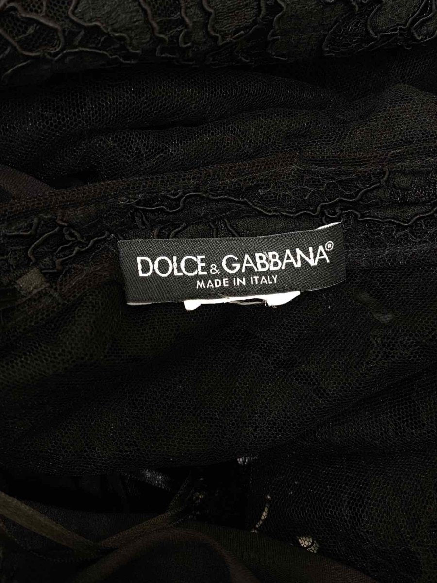 Pre-loved DOLCE & GABBANA Sleeveless Black Lace Mini Dress - Reems Closet