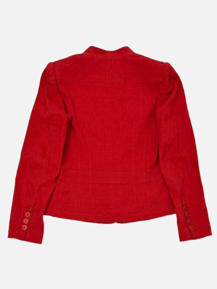 Pre-loved DONNA KARAN Single Breasted Red Jacket from Reems Closet