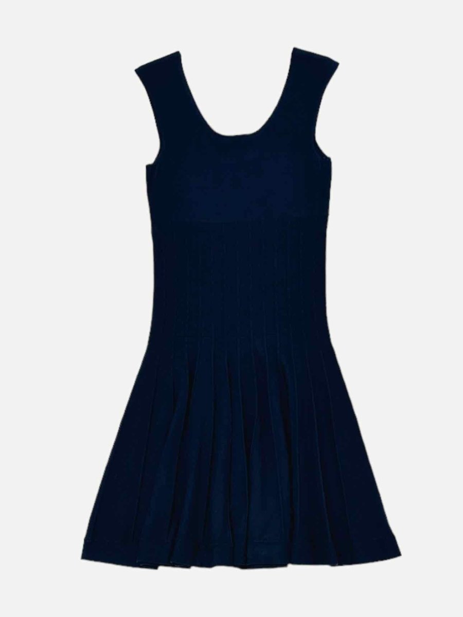 Pre-loved DONNA KARAN Sleeveless Blue Knee Length Dress from Reems Closet
