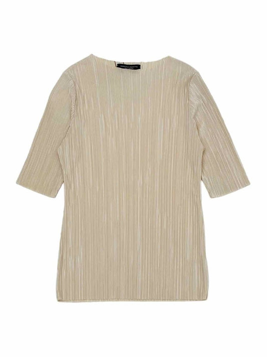 Pre-loved DOROTHY PERKINS Fitted Beige Ribbed Blouse - Reems Closet