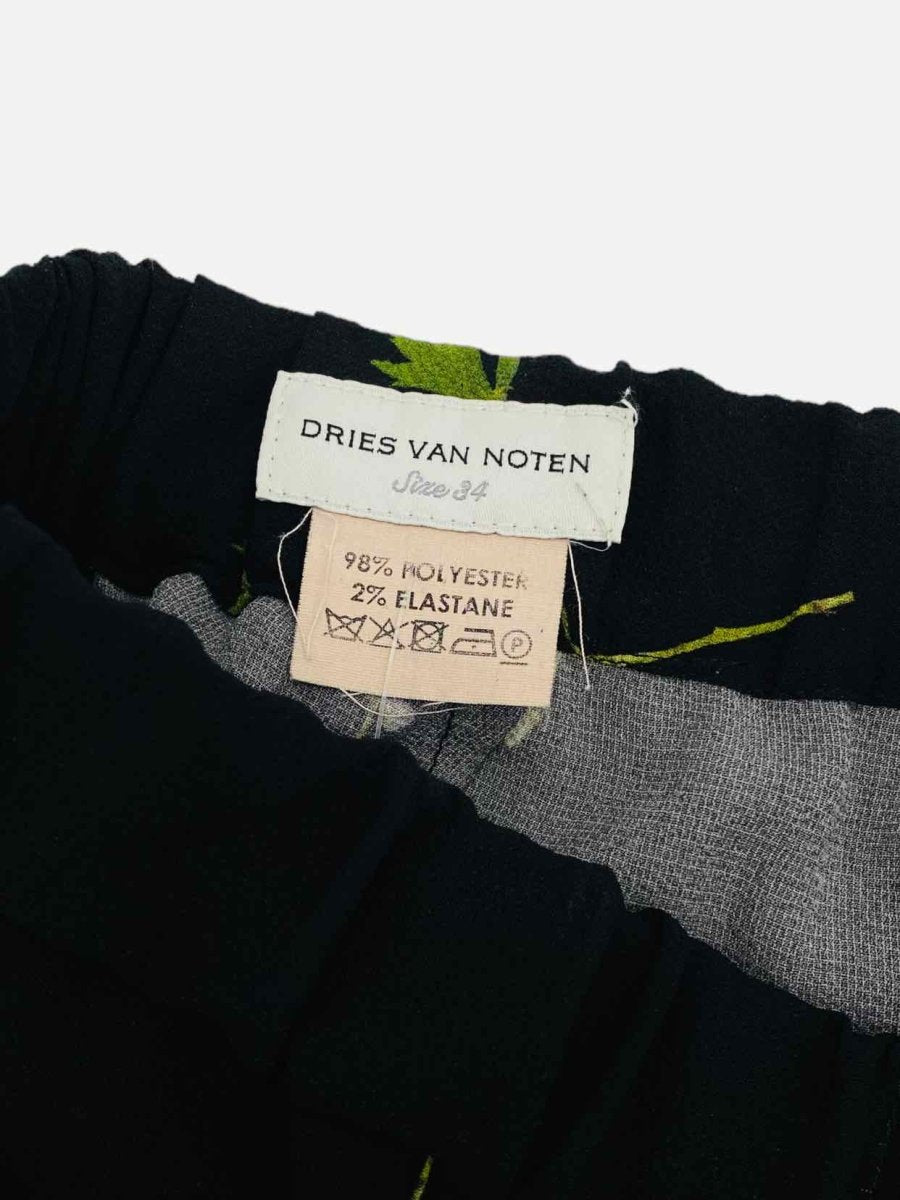 Pre-loved DRIES VAN NOTEN Black, Blue & Green Top & Pants Outfit - Reems Closet
