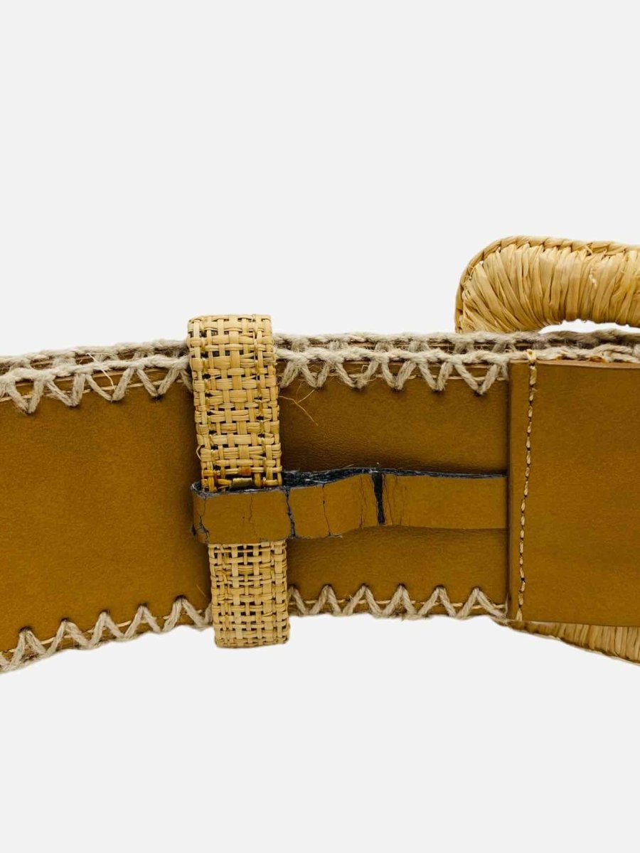 Pre - loved ELIE TAHARI Raffia Beige Belt at Reems Closet