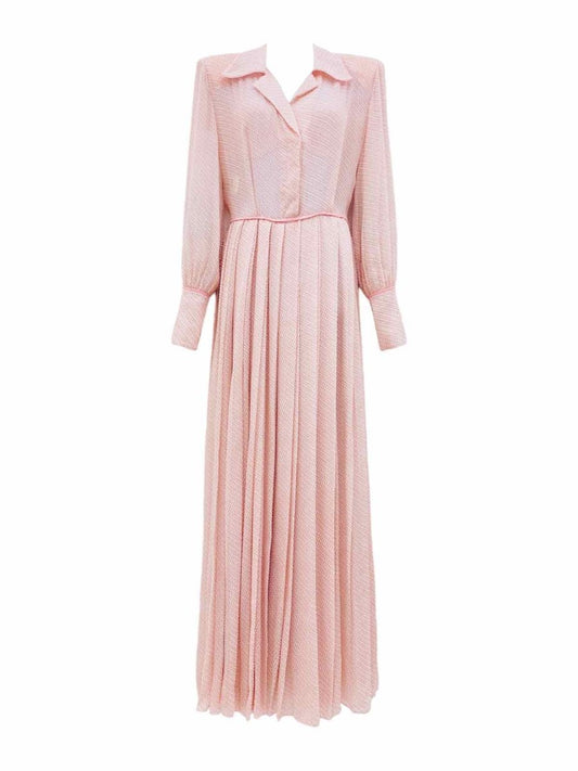 Pre-loved FENDI Abito Pink Boucle Long Dress - Reems Closet