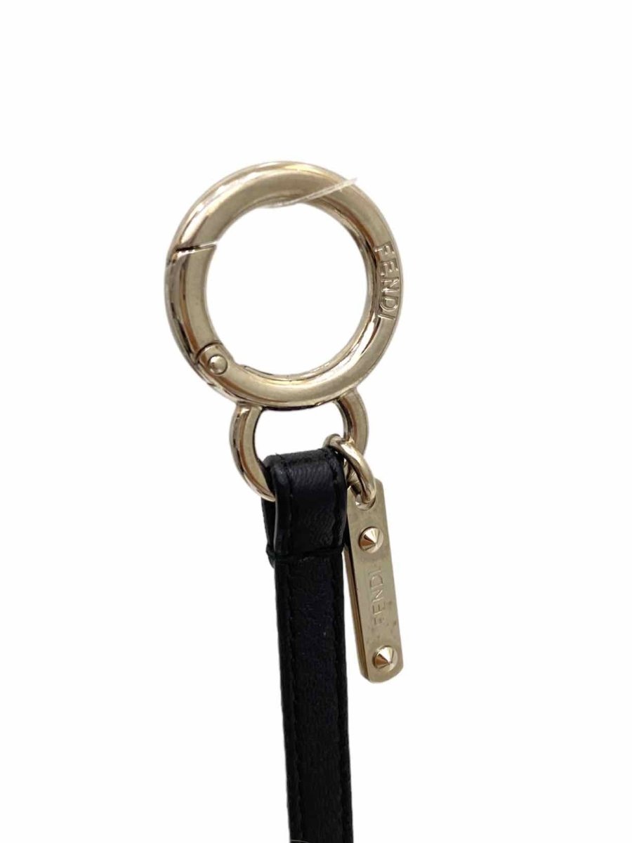 Pre - loved FENDI Karl Lagerfeld Black & White Key Chain at Reems Closet