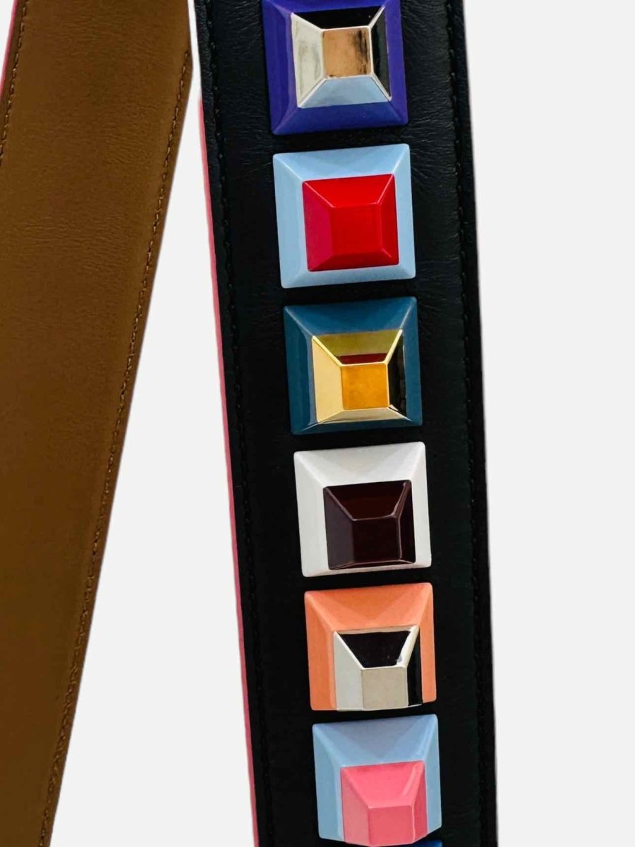 Pre-loved FENDI Rainbow Black Multicolor Shoulder Strap from Reems Closet