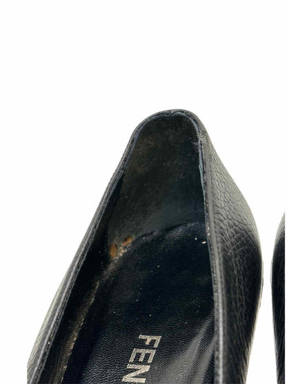 Pre - loved FENDI Selleria Black Pumps at Reems Closet