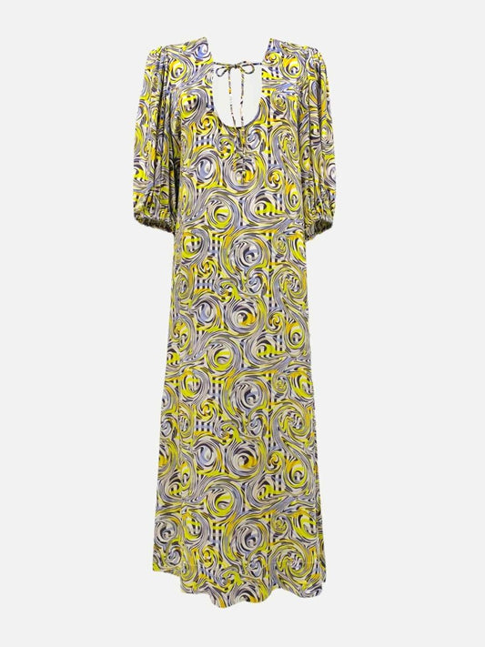 Pre-loved GANNI Multicolor Printed Knee Length Dress from Reems Closet