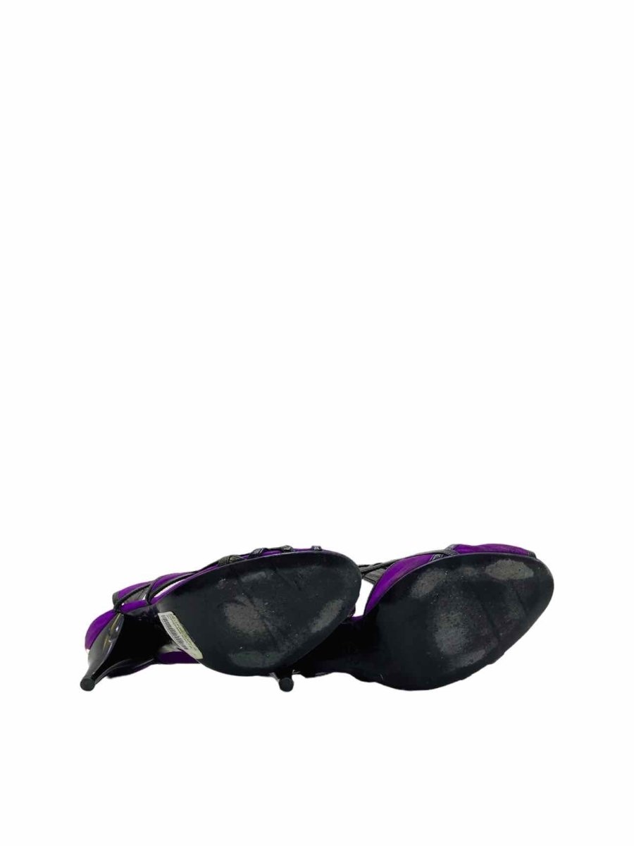 Pre-loved GEORGINA GOODMAN Purple & Black Heeled Sandals from Reems Closet