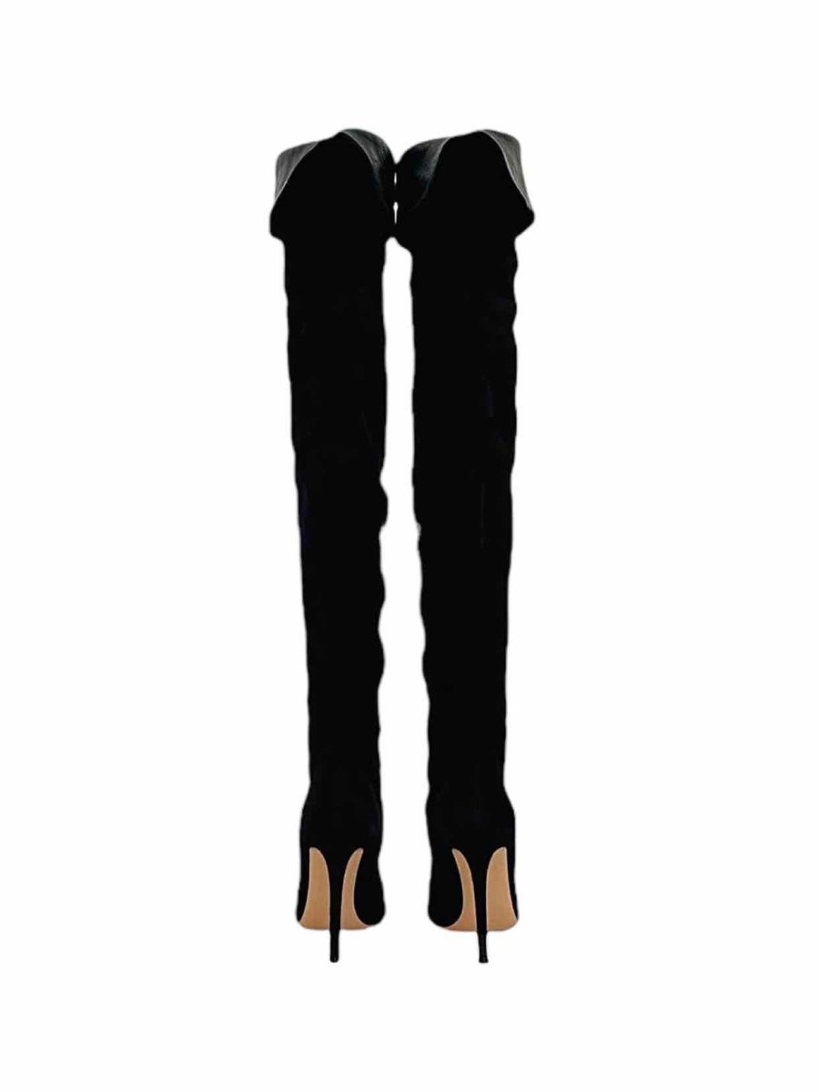 Pre-loved GIANVITO ROSSI Black Thigh High Boots - Reems Closet