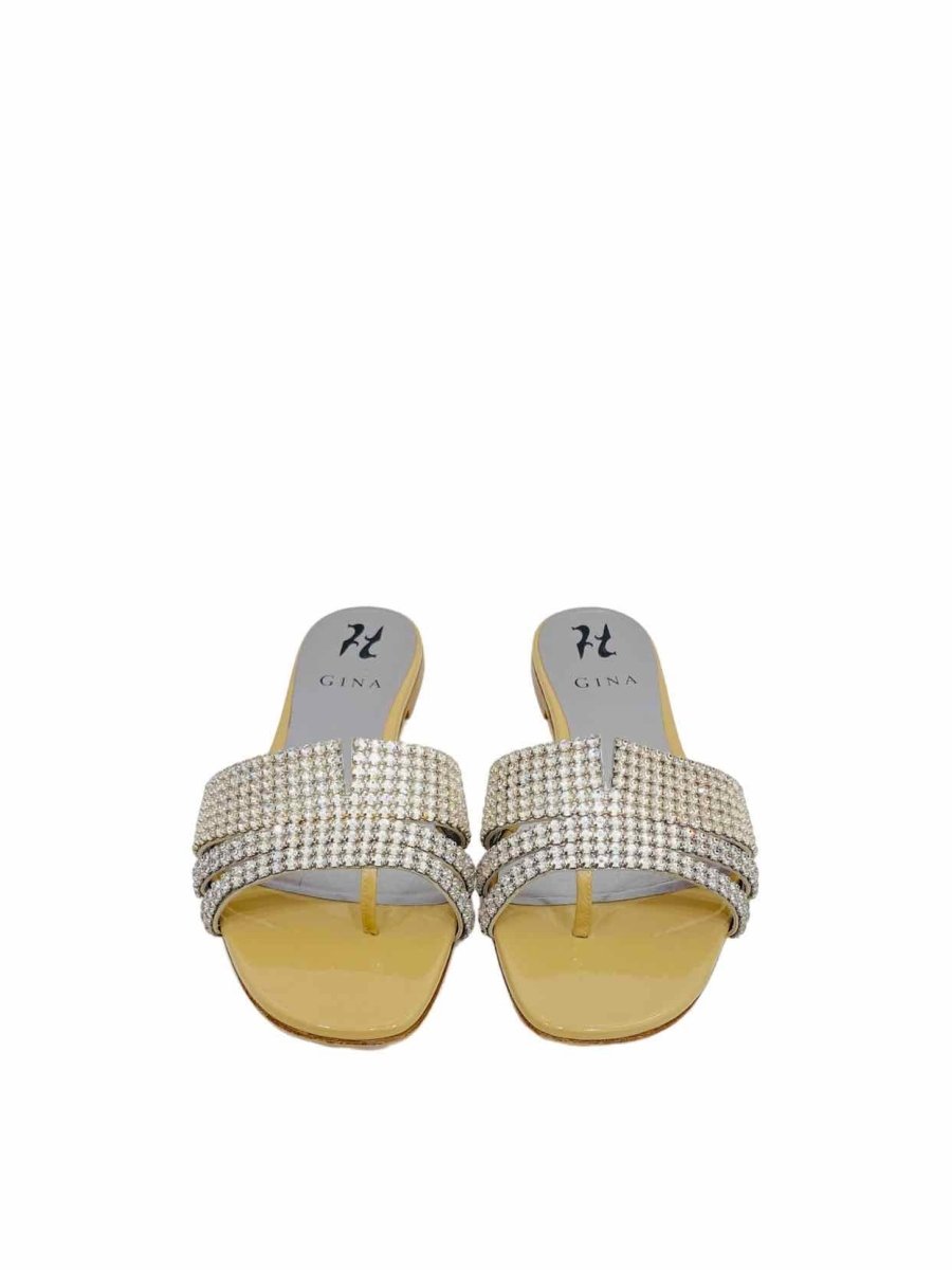 Pre-loved GINA Lexi Beige Slides from Reems Closet