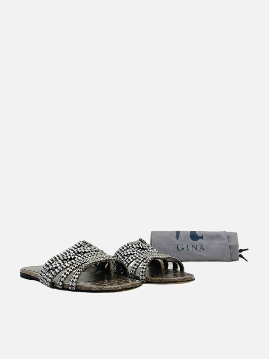 Pre-loved GINA Loren Shadow Louis Flat Shoes - Reems Closet