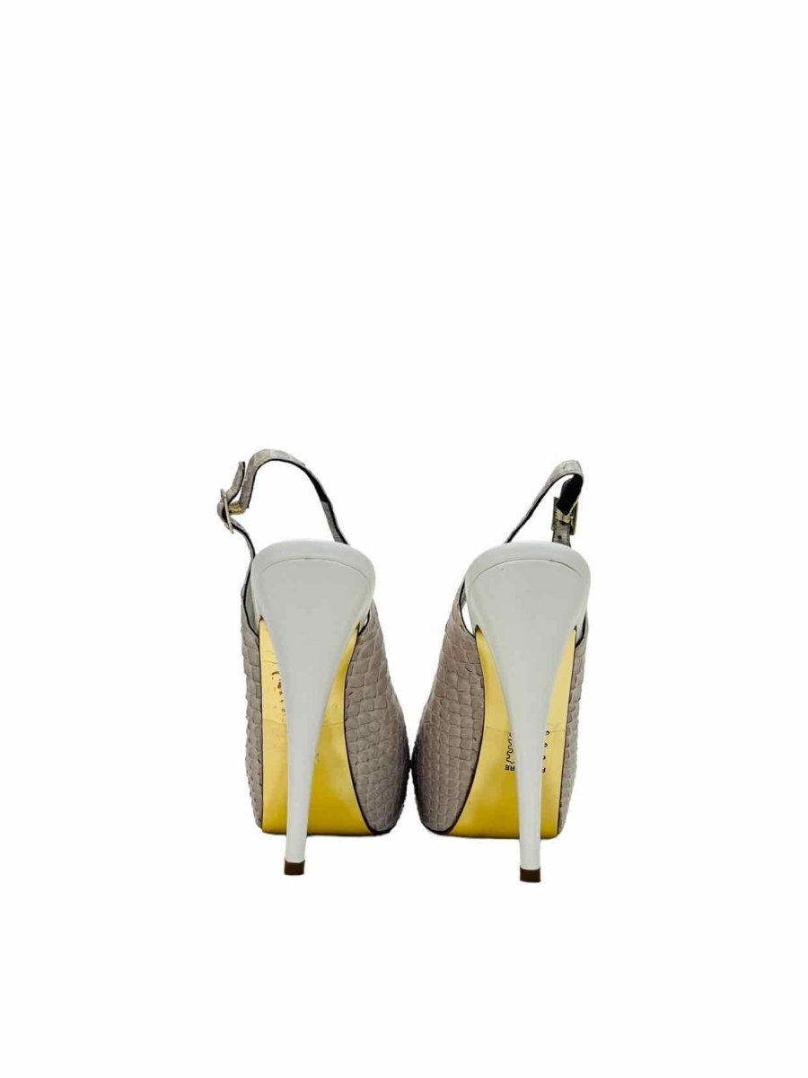 Pre - loved GINA Slingback Grey Slingbacks at Reems Closet