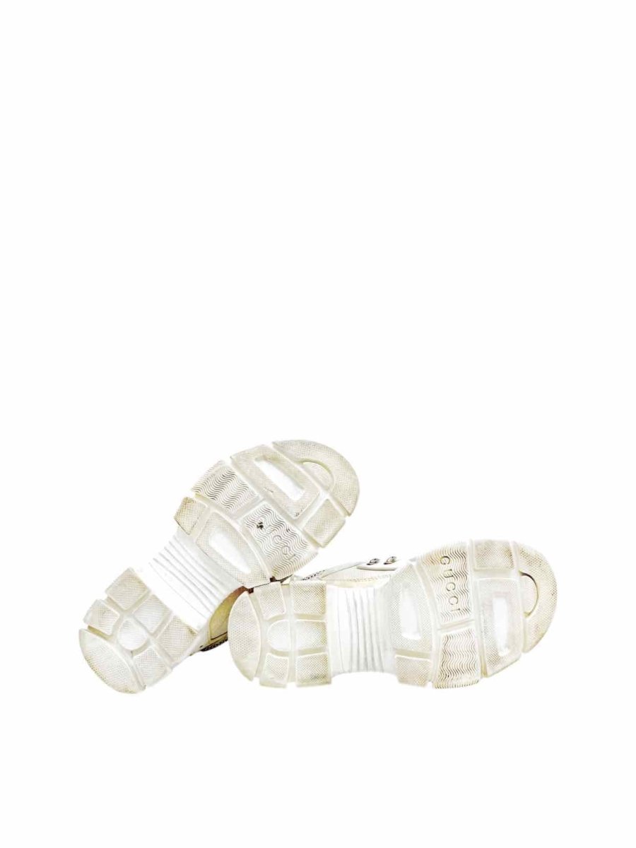 Pre-loved GUCCI Flashtrek White Sneakers - Reems Closet