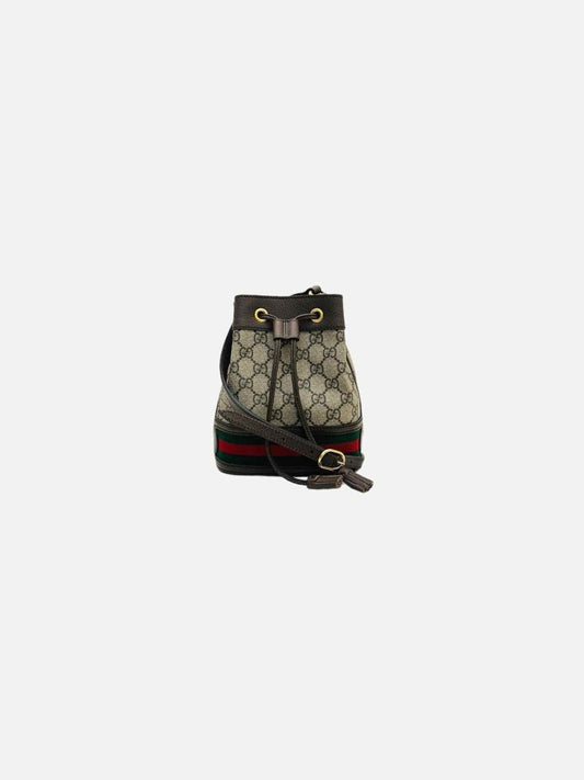 Pre-loved GUCCI Ophidia Brown GG Bucket Bag from Reems Closet