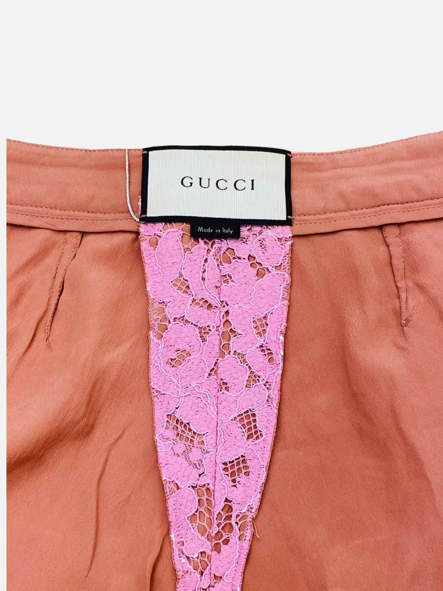 Pre-loved GUCCI Pink Lace Shorts - Reems Closet