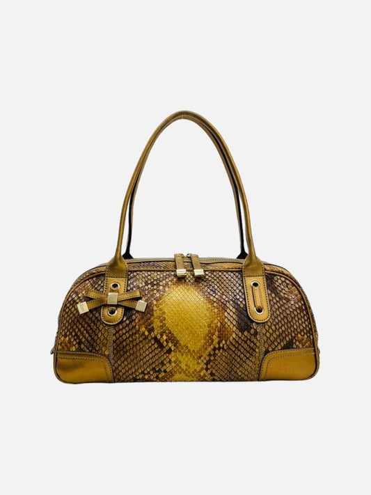 Pre-loved GUCCI Princy Metallic Bronze Shoulder Bag - Reems Closet