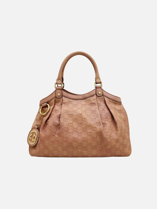Pre-loved GUCCI Sukey Pink Guccissima Tote Bag from Reems Closet