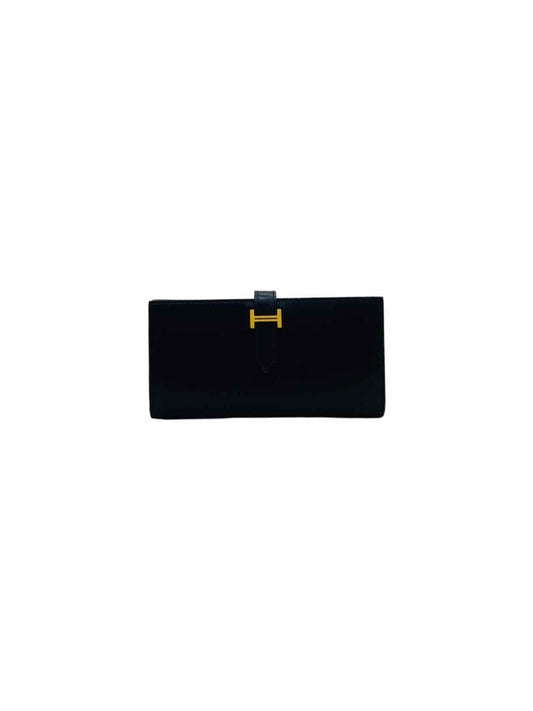 Pre-loved HERMES Bearn Black Continental Wallet from Reems Closet