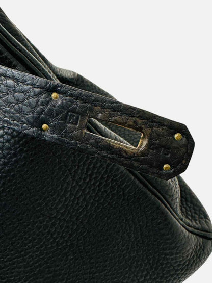 Pre - loved HERMES Kelly Black Top Handle at Reems Closet