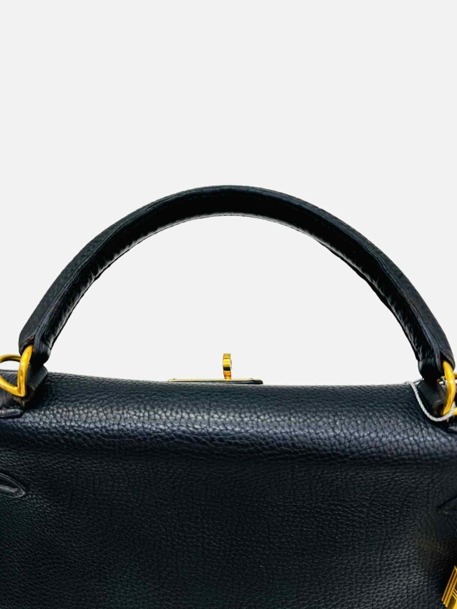 Pre - loved HERMES Kelly Black Top Handle at Reems Closet