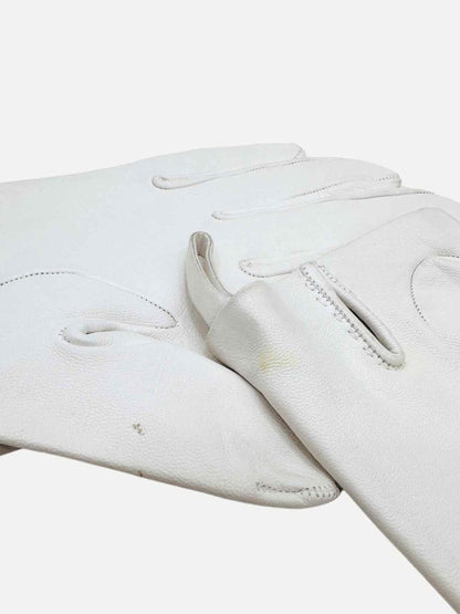 Pre-loved HERMES White Gloves from Reems Closet