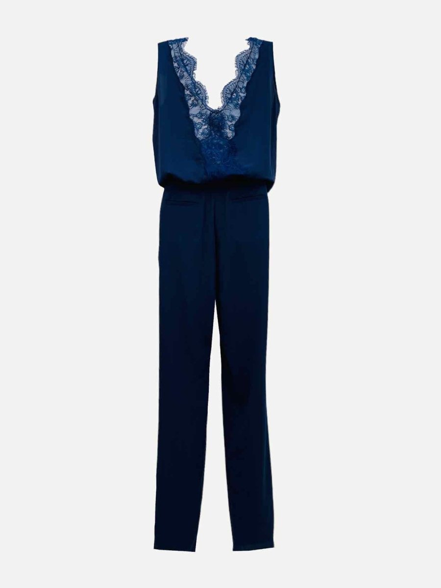 Pre-loved HOTEL PARTICULIER Navy Blue Lace Jumpsuit - Reems Closet