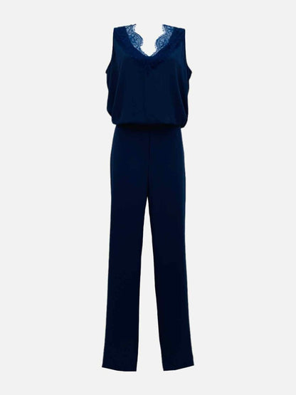 Pre-loved HOTEL PARTICULIER Navy Blue Lace Jumpsuit - Reems Closet