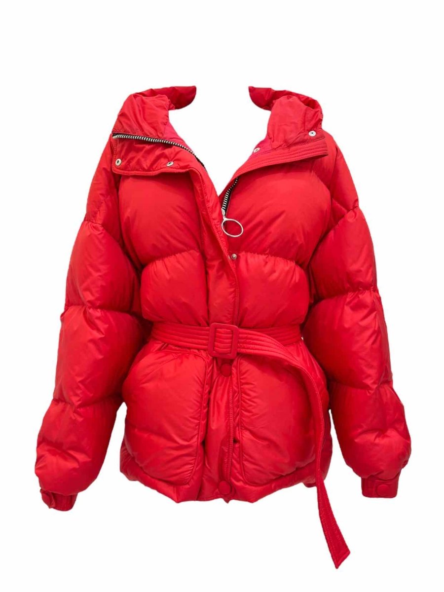 Pre - loved IENKI IENKI Michlin Red Hooded Puffer Jacket at Reems Closet