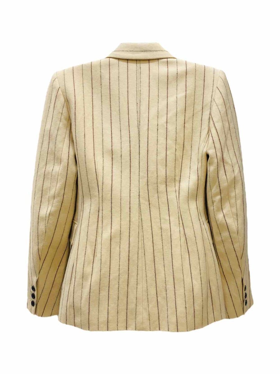 Pre-loved ISABEL MARANT Beige & Black Pinstriped Jacket & Skirt - Reems Closet