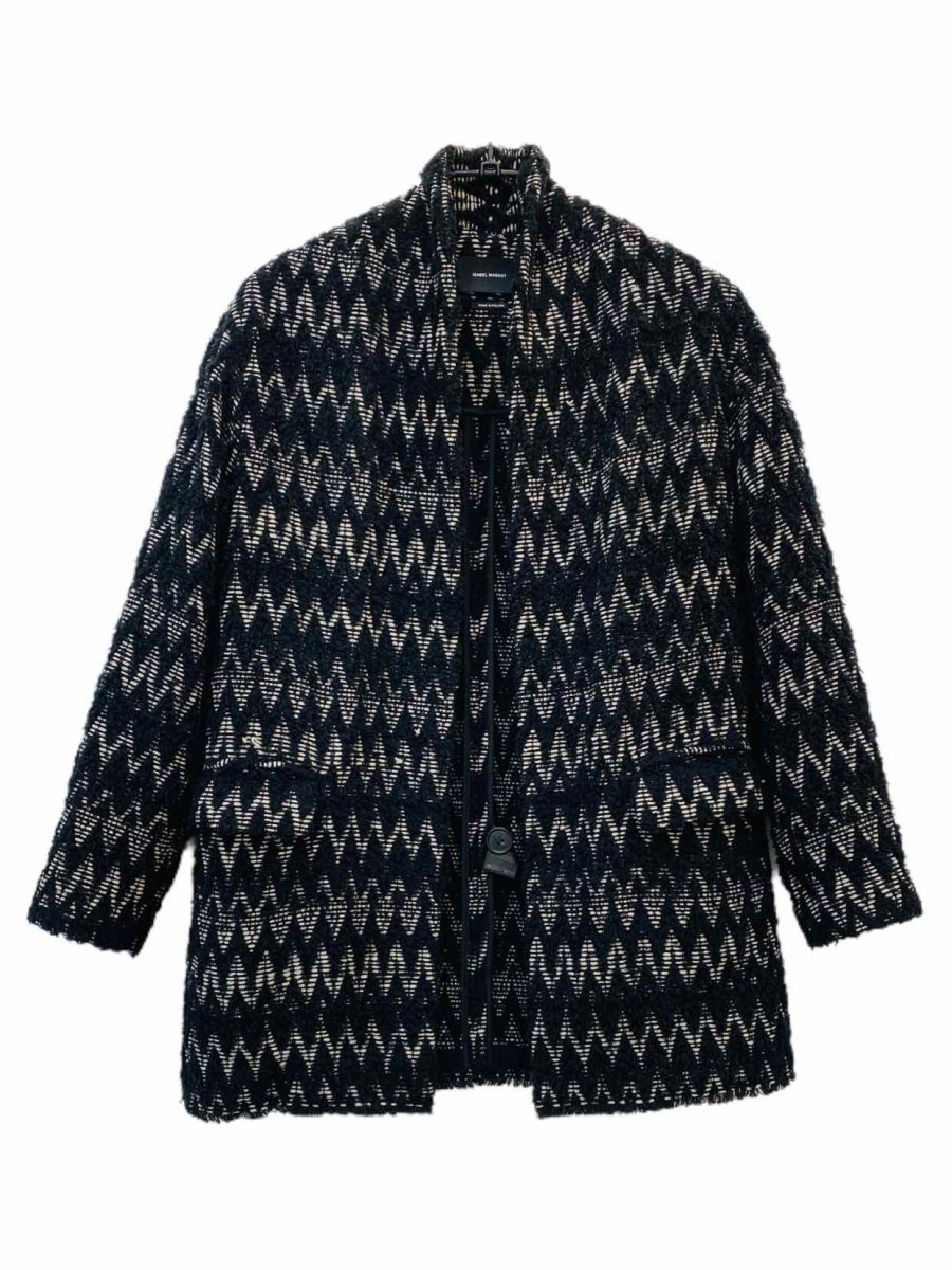 Pre-loved ISABEL MARANT Black & Beige Coat - Reems Closet