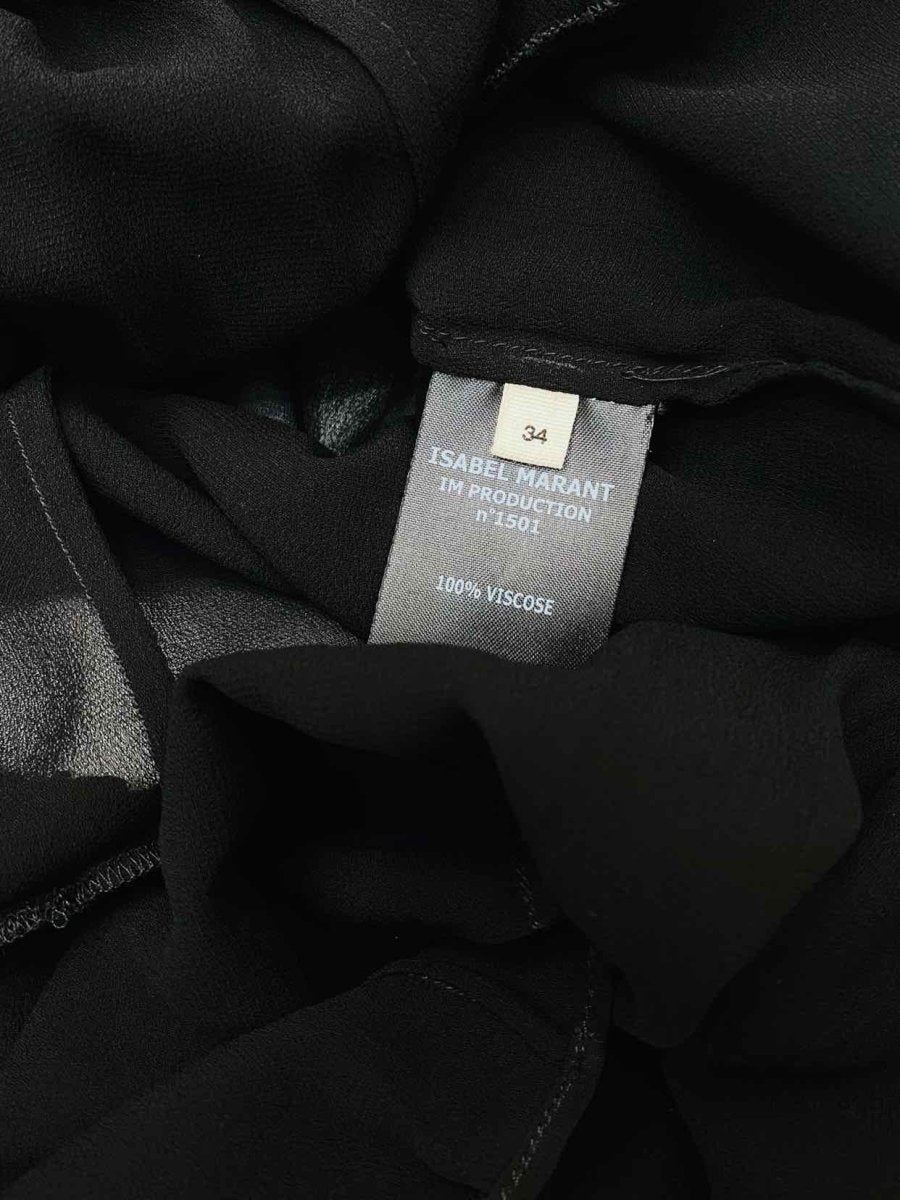 Pre-loved ISABEL MARANT Black Pleated Skirt Knee Length Dress - Reems Closet