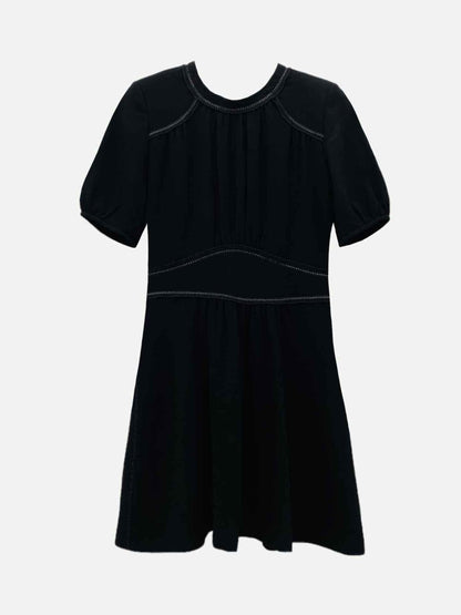 Pre-loved ISABEL MARANT Black Stitched Detail Knee Length Dress - Reems Closet