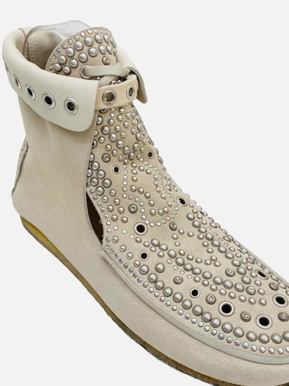 Pre-loved ISABEL MARANT Morley Grey Studded Ankle Boots from Reems Closet