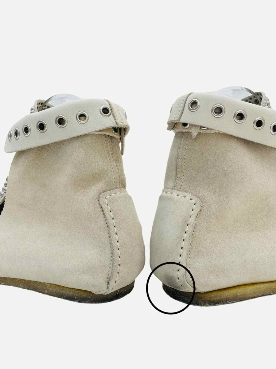 Pre-loved ISABEL MARANT Morley Grey Studded Ankle Boots from Reems Closet