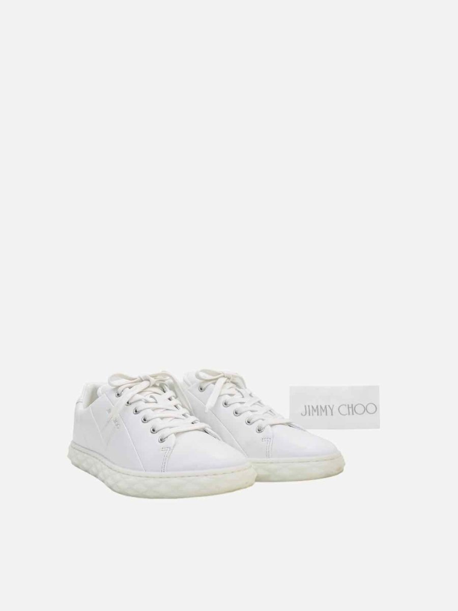 Pre-loved JIMMY CHOO Diamond Light/F White Sneakers - Reems Closet