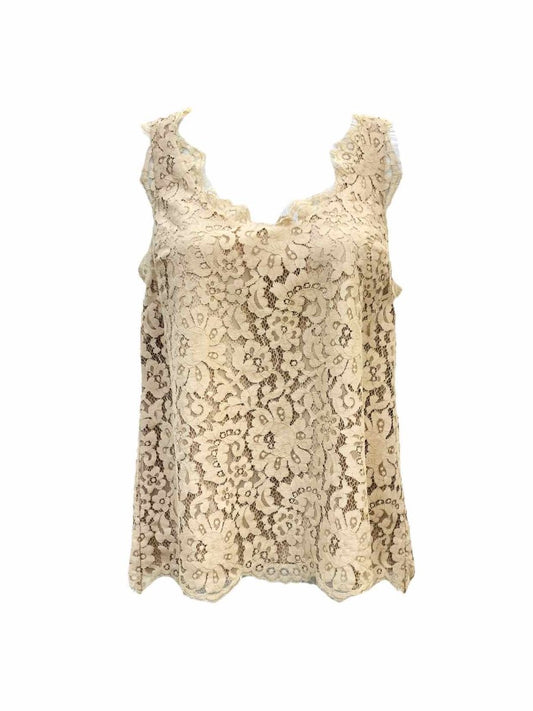 Pre - loved JOIE Beige Lace Top at Reems Closet