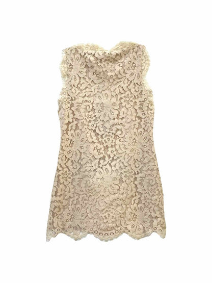 Pre - loved JOIE Beige Lace Top at Reems Closet