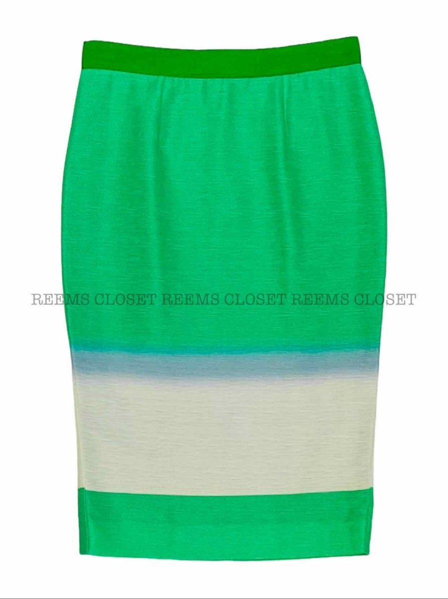 Pre-loved JONATHAN SAUNDERS Green, Grey & Blue Top & Skirt Outfit - Reems Closet