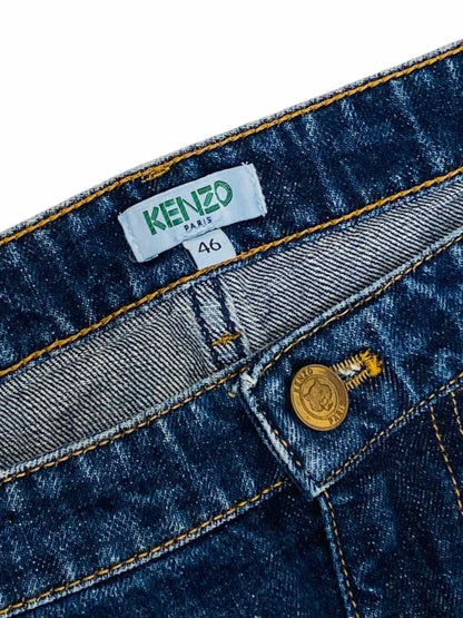 Pre - loved KENZO Denim Patch Jeans at Reems Closet