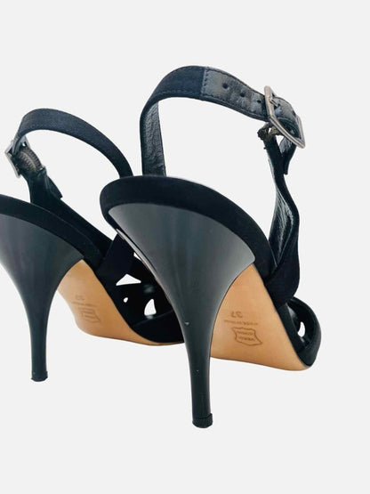 Pre - loved LERRE Black Slingbacks at Reems Closet