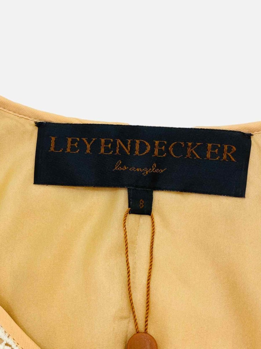 Pre-loved LEYENDECKER Beige & White Knee Length Dress - Reems Closet