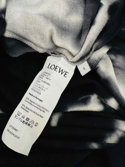 Pre-loved LOEWE Black & White Printed Knee Length Dress from Reems Closet